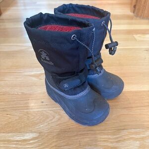 Kamik Black Kids Winter Snow Boots